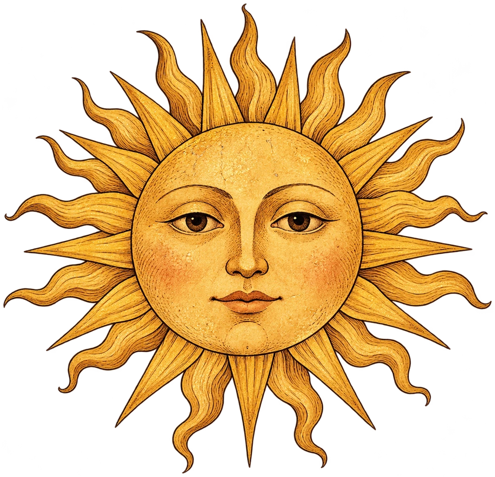 Un soleil au visage bienveillant